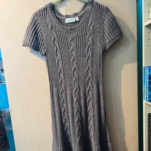 Brown / Beige Sweater Dress Size M